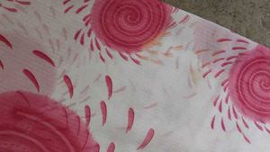 Pink Floral Print Saree