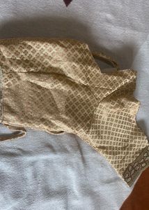Golden Colour Embroidery Blouse