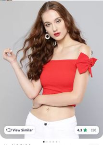 Chic Red Crop Top