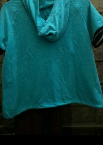 Bluish Hooded Tee