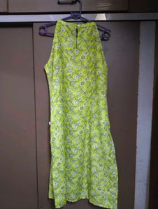 Green Floral Kurti Pant