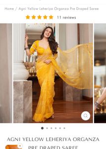 Aaccho Pre Draped Yellow Saree