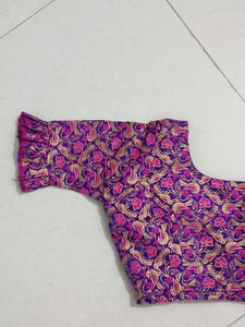 Floral Brocade Saree Blouse