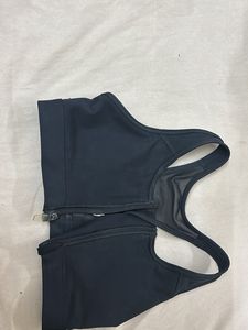 Black Sports Bra with Zipper