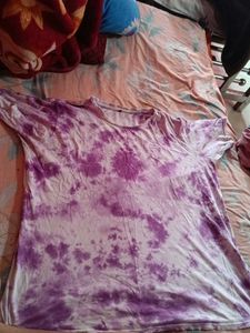 Purple Tie-Dye Casual T-Shirt