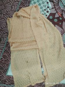 Peach Colour Embroidered Suit With Beautiful Stoll