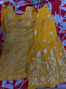 Yellow Sharara Without Dupatta
