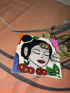 Handmade Krishna Canvas Art
