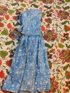 Cute Denim-Look Girls&#39; Dress