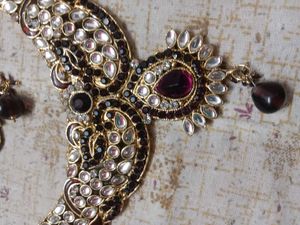 Wine Colour Necklace Set