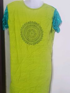Lime Green Mandala Print Tunic