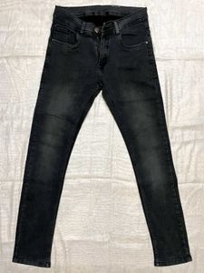 Charcoal Black Jeans Slim Fit Denim Pants