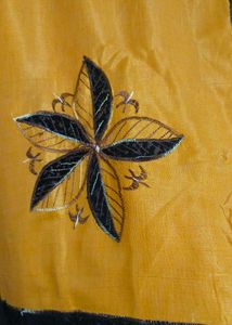 Mustard Black Combination Saree