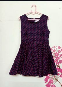 Patterned Fit & Flare Dress