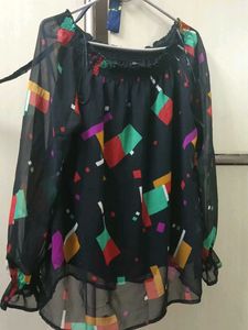 Fun Geometric Print Top for Women