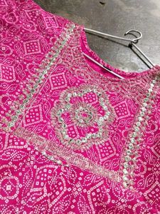 Pink Printed Kurta