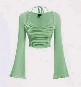 Cute Mint Green Ruched Top