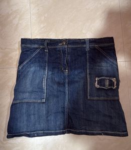 Denim Short Skirt
