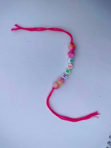 Pink Thread Name Rakhi Combo