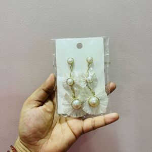 Pearl Tassel Drop Earrings