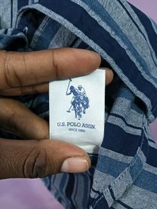 US POLO Striped Half sleeve shirt