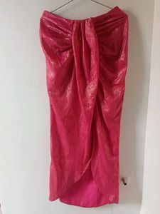 Pink Metallic Skirt