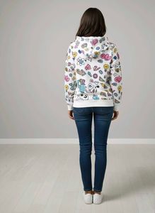Fun Graphic Print Hoodie