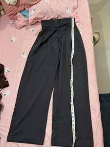 Elegant Gray Wide Leg Pants