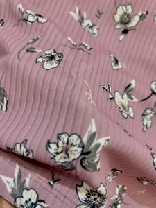 Floral Ribbed Top