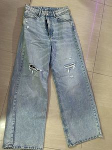 Ripped Wide Leg Jeans