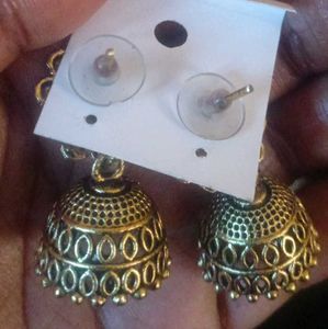 Combo Pack Of 2 (Gold Oxidised Jumki)