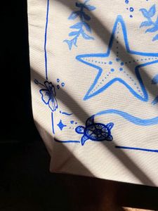 Hand-Painted Tote Bag