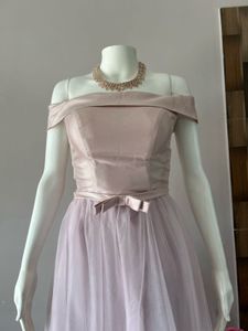 Lilac Pink Off shoulder Gown