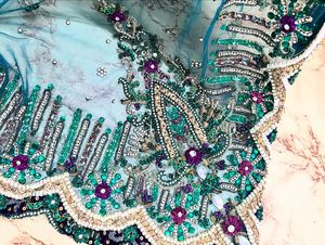 Green Embroidery &amp; Zardozi Work Lehengacholi