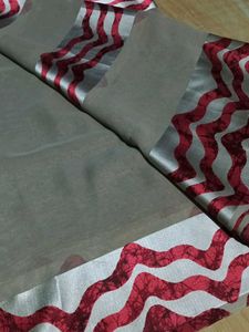 Elegant Red &amp; Tan Colour Saree