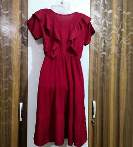 Red Ruffle Dress
