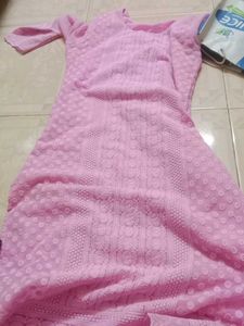 Pink Embroidered Kurta