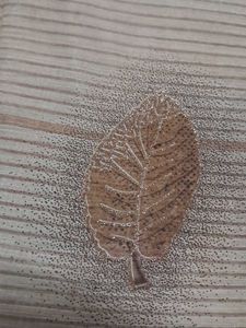 Elegant Brown Leaf Print Saree