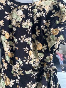 Floral Wrap Around Mini Dress