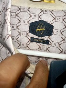 NEW RARE RABBIT BEIGE LENIN COTTON SHIRT