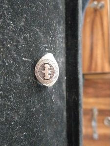 Vintage Silver-Tone Greek Mens Ring