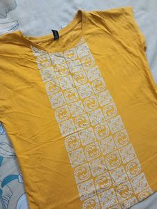 Yellow Printed T-Shirt