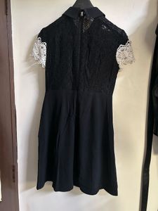 Chic Black Lace Detail Dress