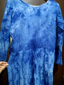 Blue Embroidery Kurti 🔷