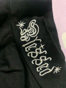 Blessed Black Cropped Top H&amp;m