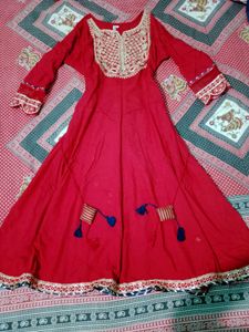 Elegant Red Ethnic Gown