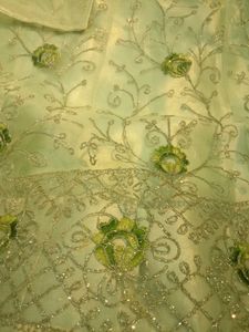 Lime Green Embroidered Lehenga Set
