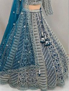 Elegant Teal Embroidered Lehenga Choli