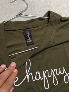 Olive Green T-shirt For Women
