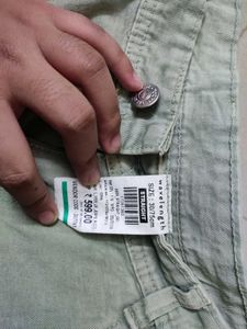 Wide Leg Light Green Jeans
